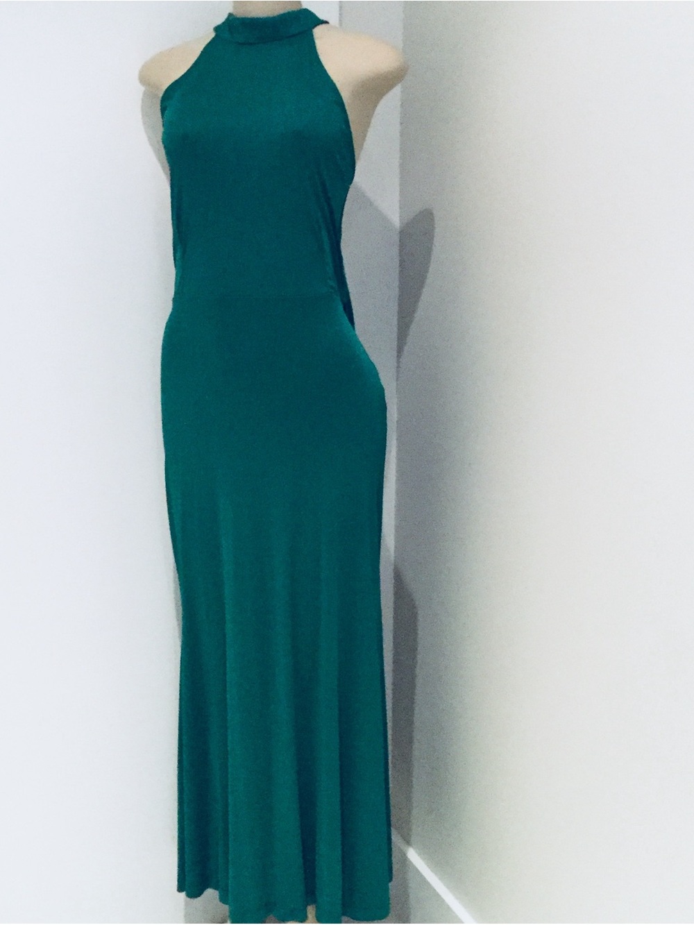 AGUA DE COCO TEAL HALTER MAXI DRESS. - Picture 2 of 10